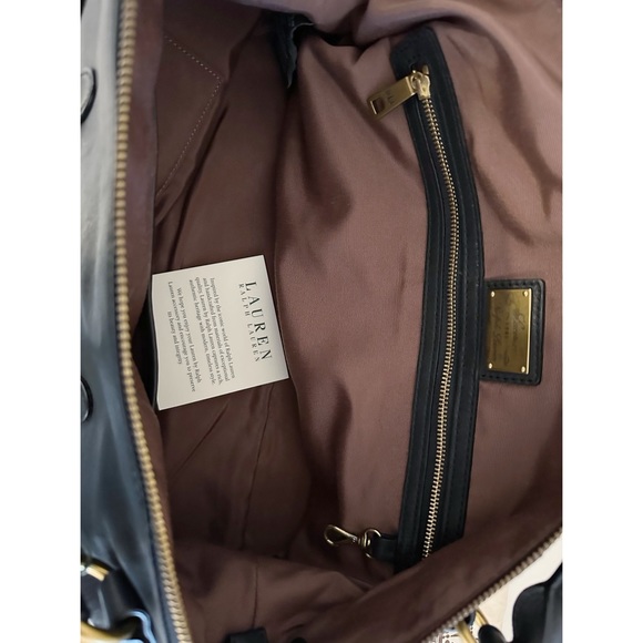 Lauren Ralph Lauren ~ Vintage Black Woodland Convert Tote Bag - Picture 11 of 17